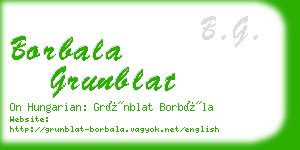 borbala grunblat business card